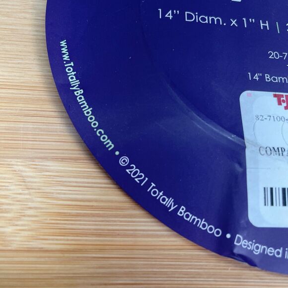 Totally Bamboo Treats for Santa Reindeer 14in Christmas Holiday Lazy Susan NEW - Picture 8 of 10